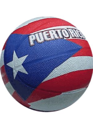 Dulces Tipicos Puerto Rican Flag Basketball , Bola de Baloncesto con la bandera de Puerto Rico Puerto Rico