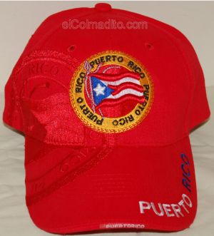 Dulces Tipicos Gorra con Bordado Bandera  Puerto Rico