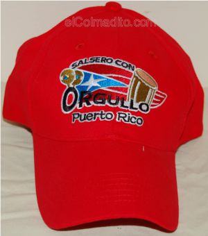 Dulces Tipicos Gorra Bordado Salsero con Orgullo y Bandera de Puerto Rico Puerto Rico