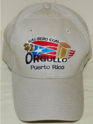 Dulces Tipicos Gorra Bordado Salsero con Orgullo y Bandera de Puerto Rico Puerto Rico
