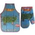 Apron and Cooking Mitt with the Puerto Rico Map, Souvenirs from Puerto Rico, Cooking Instruments from Puerto Rico