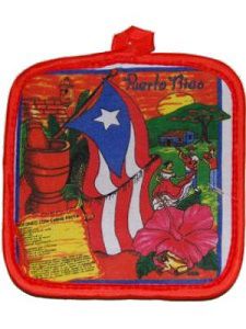 Agaradera en forma de mano<br> Fricase de Pollo con Bandera Puerto Rico