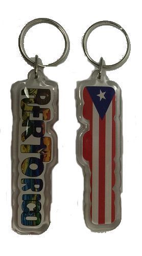 Dulces Tipicos Puerto Rico Flag Keychains, Puerto Rico Souveniers Puerto Rico