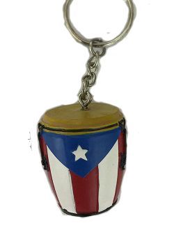 Dulces Tipicos Puerto Rico Flag Keychains, Llaveros de Puerto Rico Puerto Rico