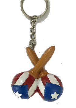 Dulces Tipicos Puerto Rico Flag Keychains, Llaveros de Puerto Rico Puerto Rico