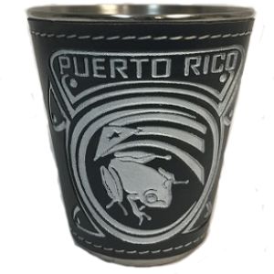 Puerto Rico Shot Glass with Puerto Rico Coqui Puerto Rico