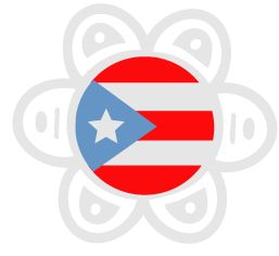 Taino Cemi , Puerto Rican Flag Flag Sticker, at elColmadito.com Puerto Rico