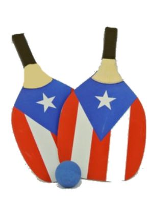 Puerto Rico Beach Rackets, with Puerto Rico Flag Puerto Rico