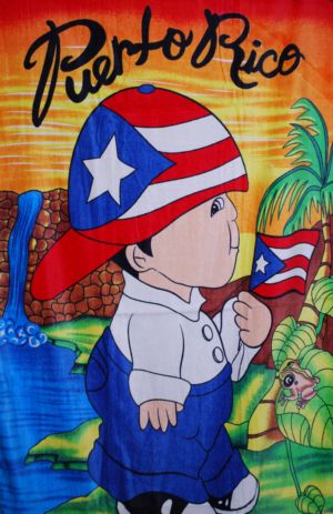 Dulces Tipicos Toalla Nene y Bandera, Towel with the Kid and the Flag of Puerto Rico Puerto Rico
