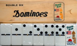 Dominoes Garita y Puerto Rico <br>Wooden Box