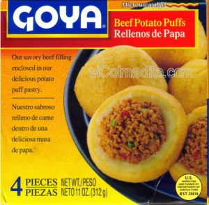 Dulces Tipicos Goya rellenos de Papa, Puertorican Potato Puffs, Puertorican Cusine Puerto Rico