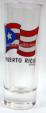 Puerto Rico Shot Glass, Puertorican Souveniers, Puerto Rico Flag Shot Glass