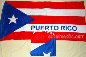 Dulces Tipicos Toalla Bulto Bandera de Puerto Rico, Towel Bag Flag of Puerto Rico Puerto Rico