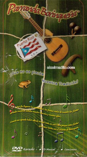 Parranda Borinquea, DVD Karaoke, Cancionero  y Cd Musical Puerto Rico