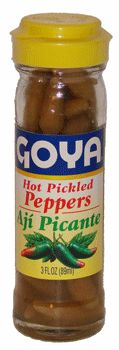 Dulces Tipicos Goya hot Pickled Pepers Green Aji Picante Puerto Rico
