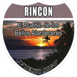 Dulces Tipicos Puerto Rico Towns Stickers, Rincon Puerto Rico