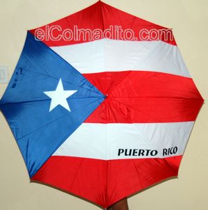 Dulces Tipicos Umbrella with the Puerto Rico Flag<br> Sombrilla con la Bandera de Puerto Rico Puerto Rico