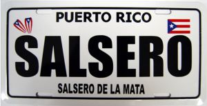 Dulces Tipicos Puerto Rican Salsero License Plate Puerto Rico