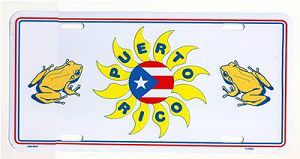 Tablilla con Bandera de Puerto Rico Puerto Rico