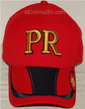 Gorra PR Bordado y Sol con Bandera de Puerto Rico Puerto Rico