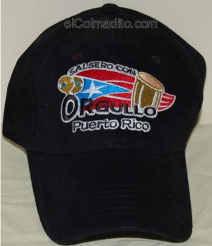 Gorra Bordado Salsero con Orgullo y Bandera de Puerto Rico Puerto Rico