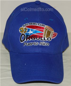 Gorra Bordado Salsero con Orgullo y Bandera de Puerto Rico Puerto Rico