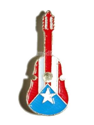 Puerto Rico Flag on the Cuatro Pin Puerto Rico