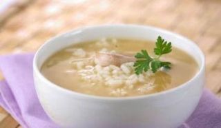 Sopa de Arroz<br>con Pollo