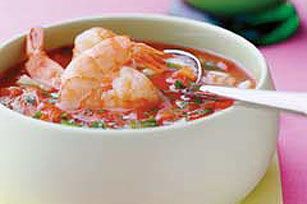 Gazpacho con Camarones 