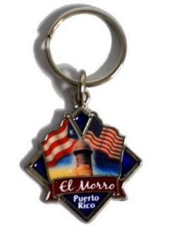 Puerto Rico and US Flag Keychain Puerto Rico