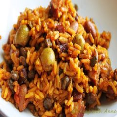 Recipe Arroz con Gandules<br>Rice and Green Pees Puerto Rico