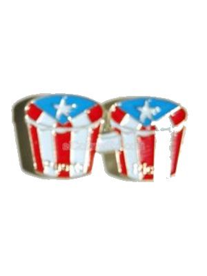 Puerto Rico Flag on Congas Pin Puerto Rico