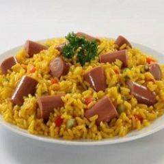 Recipe Arroz con Salchichas<br>Rice with Sausages Puerto Rico