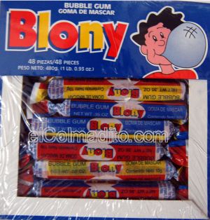 Blony Bubble Gum, Goma de Mascar 48 units Puerto Rico