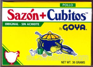 Cubitos de Pollo Goya, Seasonings from Puerto Rico at elColmadito.com Puerto Rico