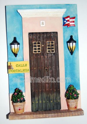 Doors of Old San Juan, Calle Fortaleza, Artesania de Puerto Rico, Puerto Rico Souveniers Puerto Rico