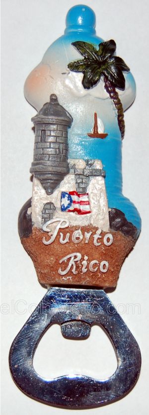 Iman y Abre Botella  Garrita<br> Magnet and Bottle Opener Garrita Puerto Rico