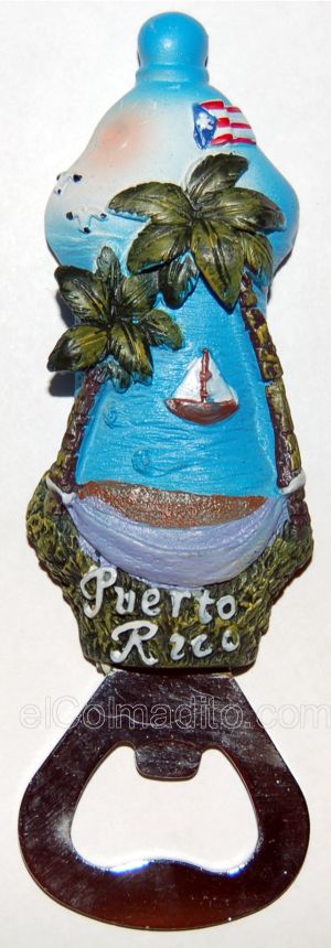 Iman y Abre Botella  Garrita<br> Magnet and Bottle Opener Garrita Puerto Rico