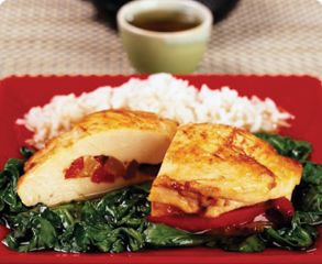 Recipe Stuffed Chicken<br>with Spinach Puerto Rico