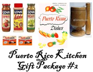 Puerto Rico Cooking Gift Package, Puerto Rican Dishes Puerto Rico