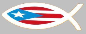 Jesus Fish Stickers Puerto Rico