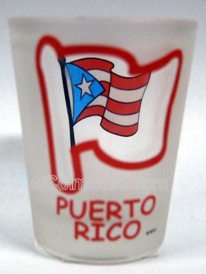 Puerto Rico Shot Glass, Puertorican Souveniers, Puerto Rico Flag Shot Glass Puerto Rico