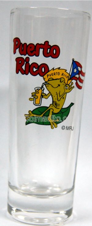Puerto Rico Shot Glass, Puertorican Souveniers, Puerto Rico Flag Shot Glass Puerto Rico