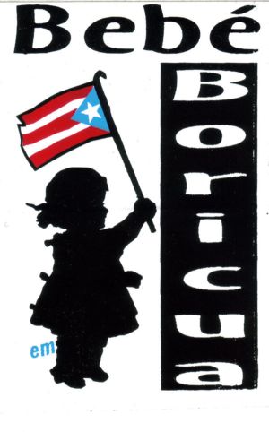 Sticker Bebe Boricua, Puertorican Baby Girl Sticker Puerto Rico