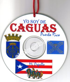 Cd  con la Bandera y Escudo de Caguas mas Bandera de Puerto Rico Puerto Rico