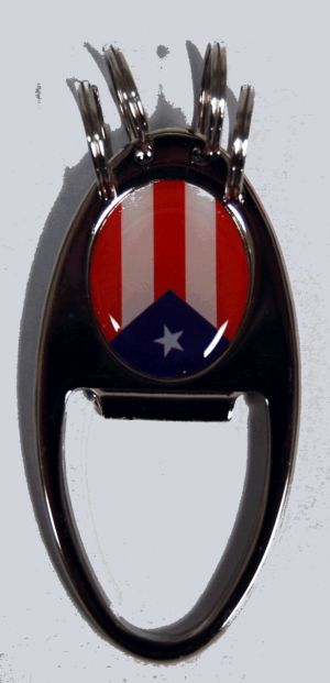 Puerto Rico Flag Keychain, Puerto Rico Bottle Opener Puerto Rico