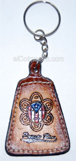 Puerto Rico Flag Keychain, Leather Keychains from Puerto Rico Puerto Rico