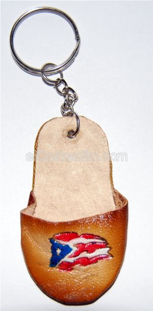 Puerto Rico Flag Keychain, Leather Keychains from Puerto Rico Puerto Rico