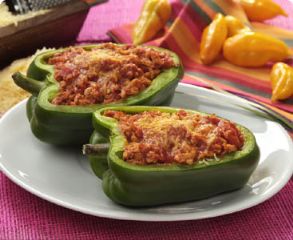 Recipe Ground Chicken<br>Stuffed Peppers Puerto Rico