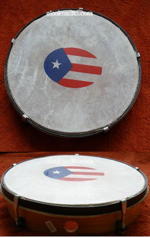 Plenera en Cuero con Bandera de Puerto Rico Puerto Rico